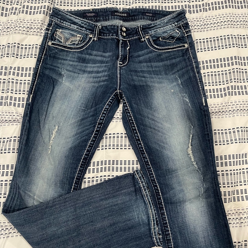 Vigoss Women's Dark Blue Skinny Jeans - Picture 3 of 4